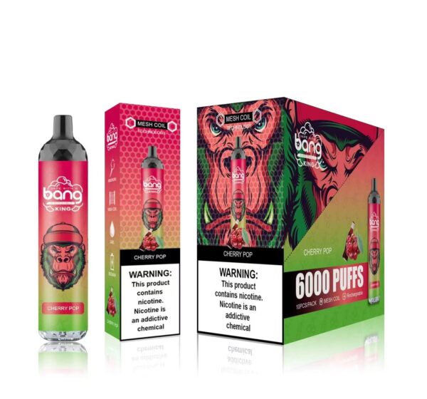 Bang King 6000 Puffs 5% Nicotine Authentic BOX - 10 pieces