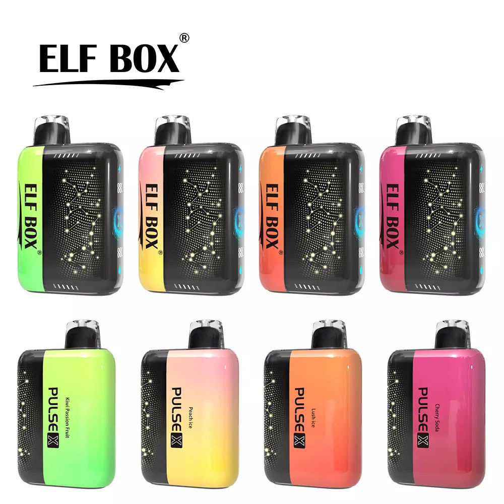 ELF PULSE X 25000 Puffs 5% Nicotine 3D Curved LED Screen BOX - 10 pieces