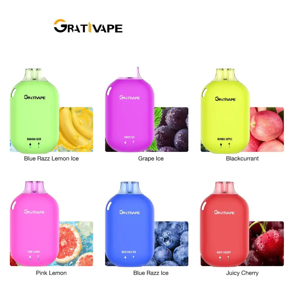 Grativape Boom 9000 Puffs 5%  Nicotine BOX - 10 pieces