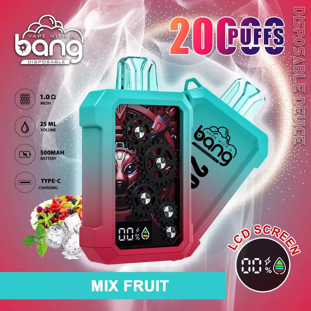 BANG Tick Tock 20000 Puffs 5% Nicotine Rechargeable BOX - 10 pieces